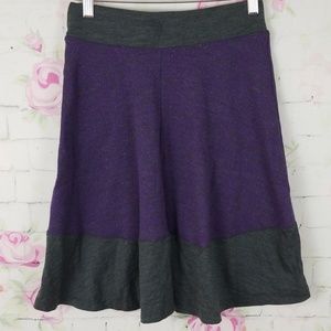 Ibex 100% Zque Merino Wool Skirt purple sz XS